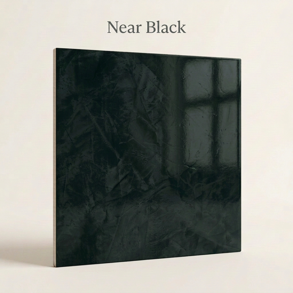 Near Black Lucidato sample board with more tonal movement